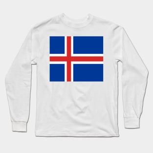 Island Flagge Long Sleeve T-Shirt